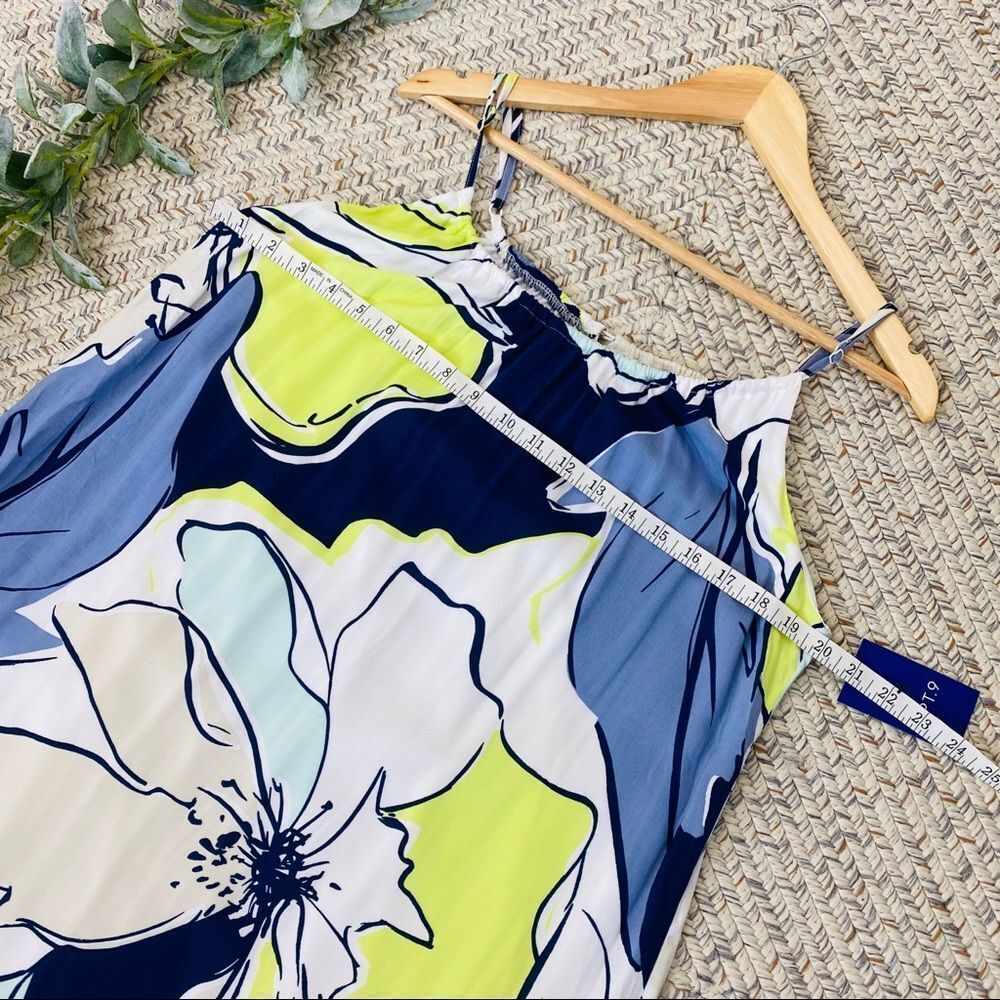 NWT APT9 floral flowy blue green maxi dress size large - Picture 7 of 11